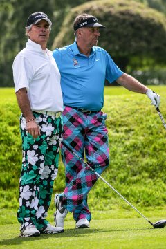 Golfers at the tee