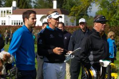 Golfers at the tee